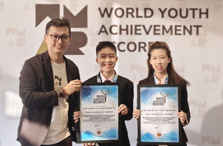 Siblings Duo,Candy Lee Ying Ying & Daniel Lee Qing Yan Has Officially Recognise For An Outstanding Achievement in Multi-Category Ukulele Competitions